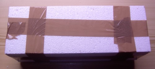 Styroporbox fixiert